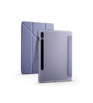 Samsung Galaxy Tab S7 Plus T970 Uyumlu Kılıf Zore Tri Folding Kalem Bölmeli Standlı Kılıf