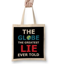 The Globe The Greatest Lie Ever Told Flat Earth Bez Çanta Uzun Saplı