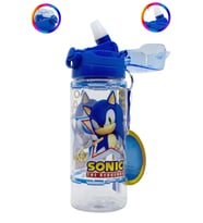 Sonic Şeffaf Matara 500ml - Sonic Suluk - Lisanslı Sonic Matara - Pipetli Suluk (Karışık)