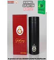YENİ SEZON 5 YILDIZLI LİSANSLI GALATASARAY ÇELİK TERMOS 500 ML "DEKOMUS CEP DEFTERİ HEDİYELİ" (Kırmızı)