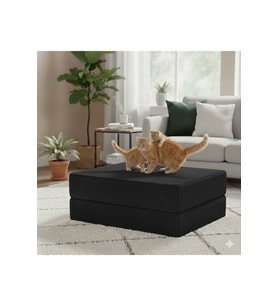 Modüler Puf 100x100 Fitilli Kadife 36 cm Yükseklik