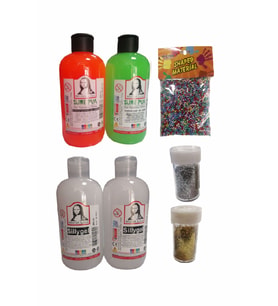 Slime Slaym Yapma Seti 250ml* 4 adet + Toz Sim 2 Adet + Köpük