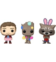 Funko Cep Pop! Marvel: Galaksinin Koruyucuları - Paskalya Yıldız Lordu, Groot Ve Roket 3'Lü Paket (Krem)