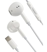 Tonex G5 Type-c Girişli Stereo Kablolu Kulaklık Süper Extra Bass - 5 ADET (Beyaz)