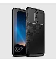 Huawei Mate 10 Lite Kılıf Esnek Soft Karbon Tasarım Legion Serisi (Siyah)