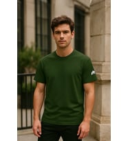 Erkek Bisiklet Yaka Basic Düz Kısa T-shirt