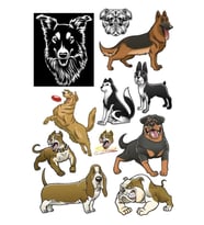 Köpek Sticker Set-2 11 Parça Telefon, Tablet, Defter, Laptop Sticker