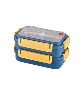 VAGONLİFE 1200 ML 3 BÖLMELİ PASLANMAZ ÇELİK LUNCHBOX MAVİ