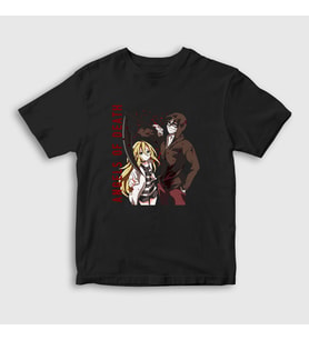 Presmono Unisex Çocuk Siyah Isaac Rachel Anime Angels Of Death T-Shirt 458842tt