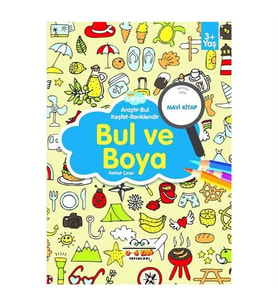 Mavi Kitap Bul Ve Boya 0-6 Yaş Yayınları