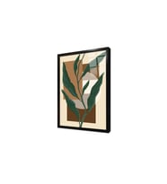 Geometrik Desenler ve Bitki Çerçeveli Cam Tablo
