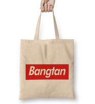 Kpop Bangtang Box Logo Bez Çanta Uzun Saplı