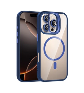 Joko Apple İphone 16 Pro Max Remim Lensli Magsafe Standlı Kapak - Lacivert