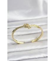 Gold Renk Düğüm Model Pirinç Kadın Bileklik 5886 - SSSSSS8272-5578
