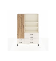Arges Dolap 7 Raflı 6 Çekmeceli Tek Kapaklı  132x30x195 Aytaşı-Çam/Aytaşı