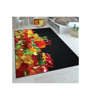 Rovigo Home Dijital Baskı Yıkanabilir Kaymaz Taban Çocuk Halısı RVG4098-SD182 (Siyah)
