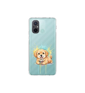 Redmi 12C ile Uyumlu Splash Köpek Tasarımlı Şeffaf Silikon Kılıf