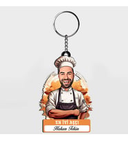 Karikatürlü - Yakışıklı Aşçı İsimli Anahtarlık