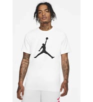 Nike Air Jordan Jumpan Short-Sleeve Crew Grafik Baskılı Erkek Günlük Tişört Beyaz