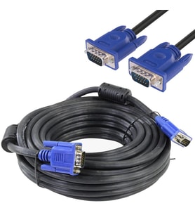 Hytech HT-VGA15 15 Pin Erkek Erkek 15 Metre Vga Pc Bilgisayar Monitör Görüntü Aktarma Kablosu