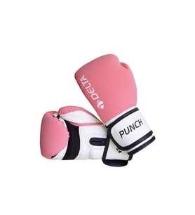 Delta Punch Dura-Strong Pembe-Beyaz Boks Eldiveni 8 OZ