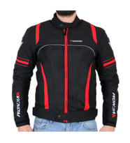 Spin Motosiklet Montu Siyah-Kırmızı Motorcu Montu