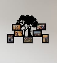 7 Fotoğraflı Mdf Ağaç Tablo (Siyah)
