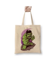 Hulk Chibi Beyaz Bez Çanta Uzun Saplı Alışveriş Çantası Plaj Çantası