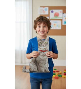 3d Dijital Baskılı Dekoratif Kedi Yastık