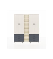 Arges Dolap 10 Raflı 8 Çekmeceli 2 Askılı 220x30x243 Aytaşı-Aytaşı/Antrasit