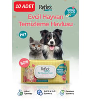 REFLEX CARE EVCİL HAYVANLAR İÇİN ÇOK AMAÇLI HİJYENİK TEMİZLEME HAVLUSU 50'Lİ - N