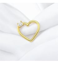 Glorria Altın Taşlı Kalp Helix Piercing
