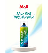 MxS RAL 5018 Turkuaz Mavi Akrilik Sprey Boya 400 ML