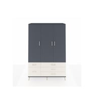 Hyperion Dolap 5 Raflı 5 Çekmeceli Tek Askılı 132x44x195 Antrasit-Antrasit/Aytaşı