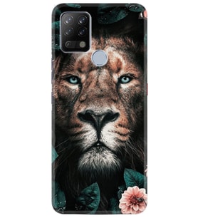 Tecno Pova Kılıf Desenli Silikon Güzel Kılıf Leon Flowers 1333