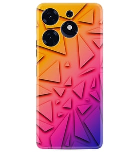 Spark 10 Pro Kılıf Silikon Desen Özel Seri Üçgenler 1635