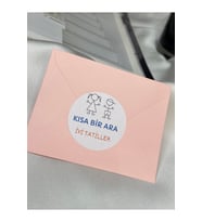 Kısa Bir Ara Stickerı Mat Etiket 4 Cm (40 Adet)