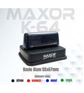 Maxor K-64 İsim-Ünvan Kaşesi 1 Adet 55x67 mm