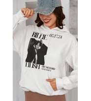 Billie Eilish Hit Me Hard And Soft Baskılı Unisex Oversize Şarkıcı Hoodie