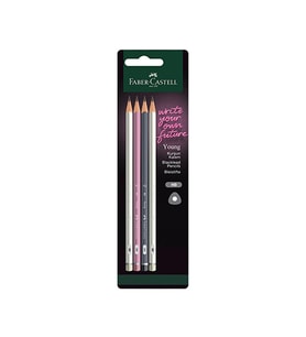 Faber-Castell Young Üçgen Mercanlı Kurşun Kalem Seti (6'lı)