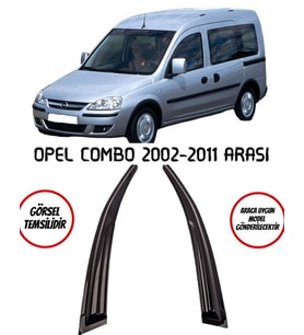 Opel Combo Cam Rüzgarlığı 2li 2002-2011 Arası (Siyah)