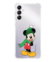 Samsung Galaxy A14 Uyumlu Köşe Korumalı Antişok Kapak Mickey Mouse Tasarımlı Şeffaf Silikon Kılıf