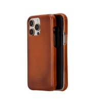Bouletta Apple iPhone 15 Pro Max Uyumlu Deri Arka Kapak F360 RST2EF (Taba)