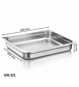 ÜRET Standart Gastronom Küvet GN 2/1 20 mm 5 lt