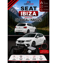 Seat Ibiza HB 2017 - 2021 Araca Özel 3D Bagaj Havuzu