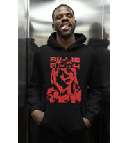 Tasarım Billie Eilish Baskılı Unisex Oversize Şarkıcı Hoodie