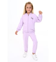 Toontoy Kız Çocuk You Are Best Yazılı Baskılı Eşofman Takım (Lila)