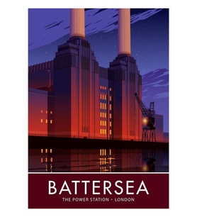 Battersea Elektrik Santrali Tablo Ahşap Poster Dekoratif