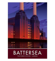 Battersea Elektrik Santrali Tablo Ahşap Poster Dekoratif