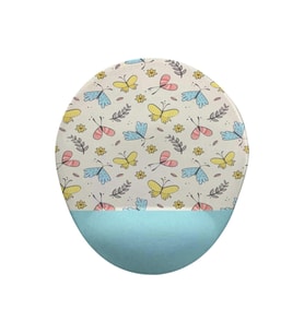 Kelebekler Desenli Oval Bilek Destekli Mouse Pad